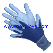 13-слойный полиэфирный вкладыш, цветная полиуретановая покрывающая перчатка